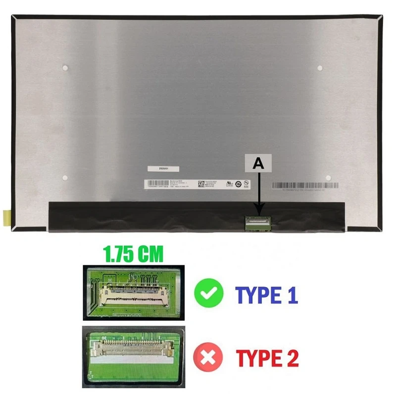 LED Ekran za laptop 15.6 slim 30pin 17mm type1 narrow coonector FULL HD IPS kraci bez kacenja RAVAN