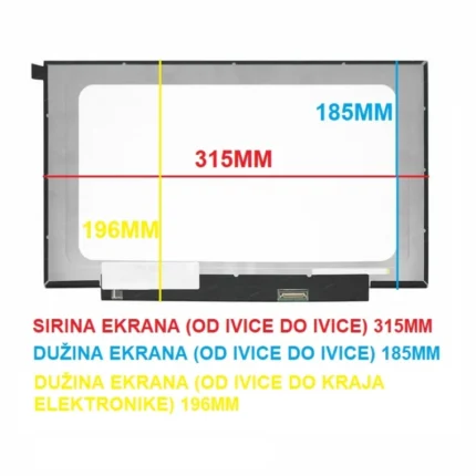LED Ekran za laptop 14 slim 40pin 25mm FHD IPS touch kraci bez kacenja