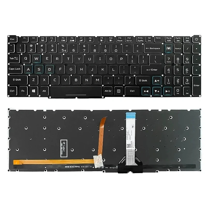 Tastature za laptop Acer Nitro 5 AN515-56 AN515-57 AN515-58 AN517-54 beli tasteri Tastature za laptop Acer Nitro 5 AN515-56 AN515-57 AN515-58 AN517-54 beli tasteri