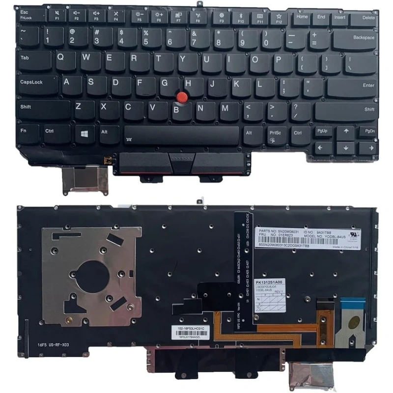 Tastatura za laptop Lenovo Thinkpad X1 Carbon X1C Gen 5th 6th 2017-18 veliki enter, backlight i gumb